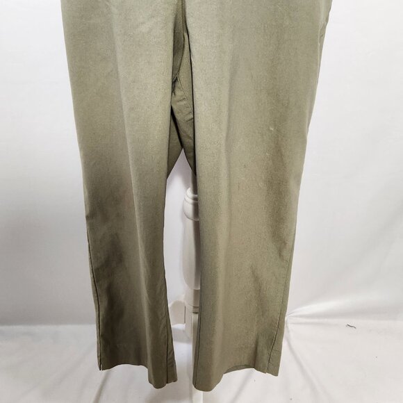 Chico's Women's SZ 3/16  Olive Green Pull On Front Pockets Cropped Pants Stretch - Picture 3 of 15